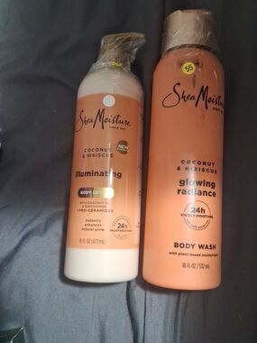 Shea Moisture Illuminating Body Lotion And Body Wash